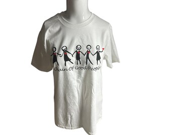 Chain of Good People  Unisex Crew Neck Sz S White NEW
