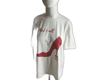 Devil Wears Prada Graphic Top For Women Size L Crew Neck White