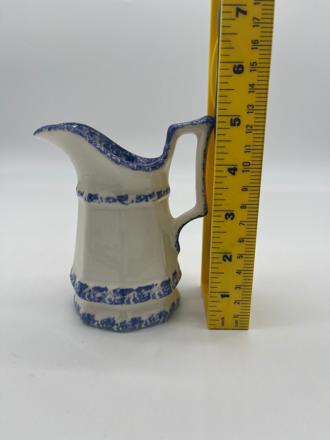 Hudsonware Vermont Pottery Pitcher Collectibles Speckled White Etsy