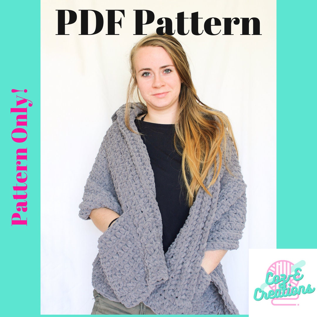 Pattern: Charleston Hooded Shawl Crochet Pattern Hooded - Etsy