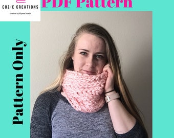 Pattern: Coz-E Bear Hug Cowl, Crochet cowl pattern, PDf scarf pattern, neckwarmer Pattern, Crochet cowl, Crochet pattern