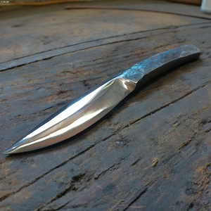 A Black & White, Raw Forge Knife, French Craftsmanship, Forged in the Old Way, Original Knife, Unique Knife, Artistic Knife