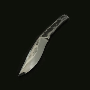 A Black & White, Raw Forge Knife, French Craftsmanship, Forged in the Old Way, Original Knife, Unique Knife, Artistic Knife