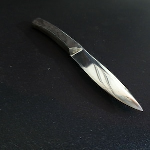 A Black & White, Raw Forge Knife, French Craftsmanship, Forged in the Old Way, Original Knife, Unique Knife, Artistic Knife