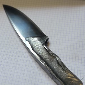 The Full Black, (23cm) Raw forged knife, French craftsmanship, forged in the old fashioned way, original knife, unique knife, artistic knife