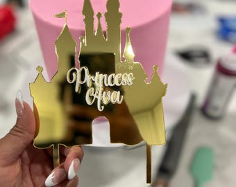 Princess Castle Acrylic Cake Topper