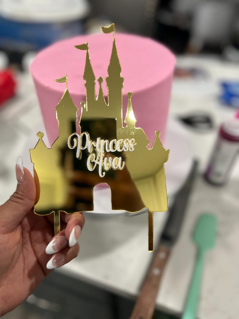 Princess Castle Acrylic Cake Topper - Etsy