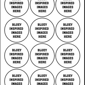 Bluey Inspired Edible Images