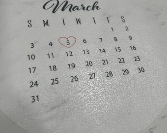 Imagem de bolo calendário Burnaway pré-cortado