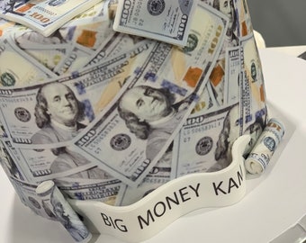 Money Collage Edible Cake Image (8x10 Sheet)