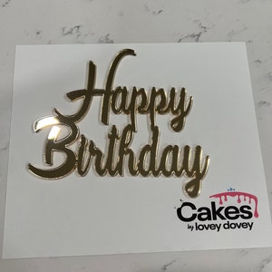 Happy Birthday Acrylic Cake Charm