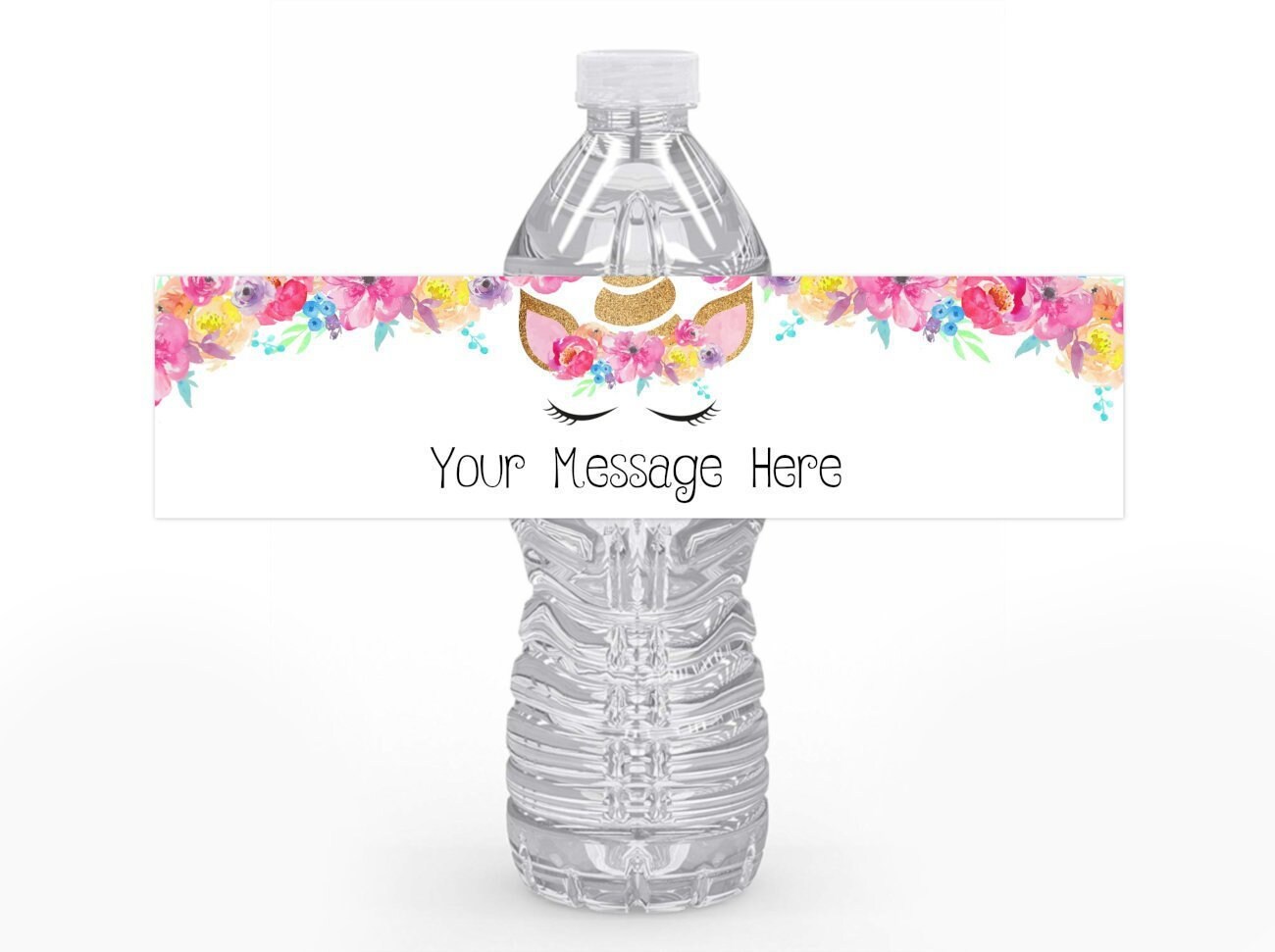 Unicorn Water Bottle Label Printable PDF Editable Instant Download - Etsy