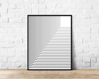 Linien, Minimalistischer Druck, Schwarz-Weiß, Digitale Kunst, SOFORTIGER DOWNLOAD, abstrakte Kunst, moderne Kunst, einfache Kunst, Liniendrucke, Wandkunst