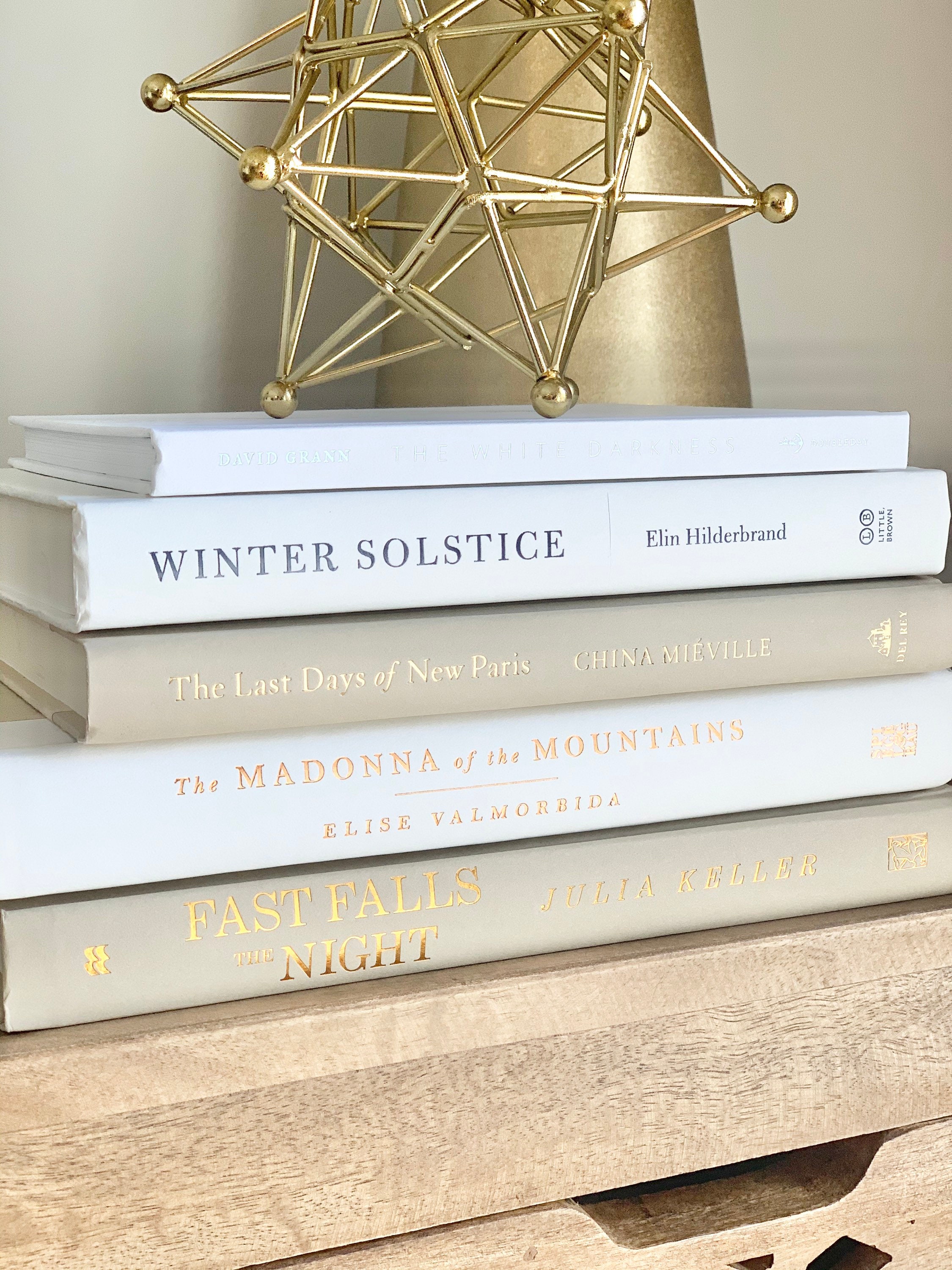 Tan & White Decorative Books (set of 3-6), display and staging books,…