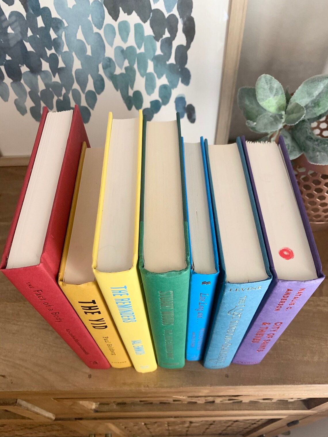 Vivid Rainbow Decorative Books Set of 7 multicolor books Etsy