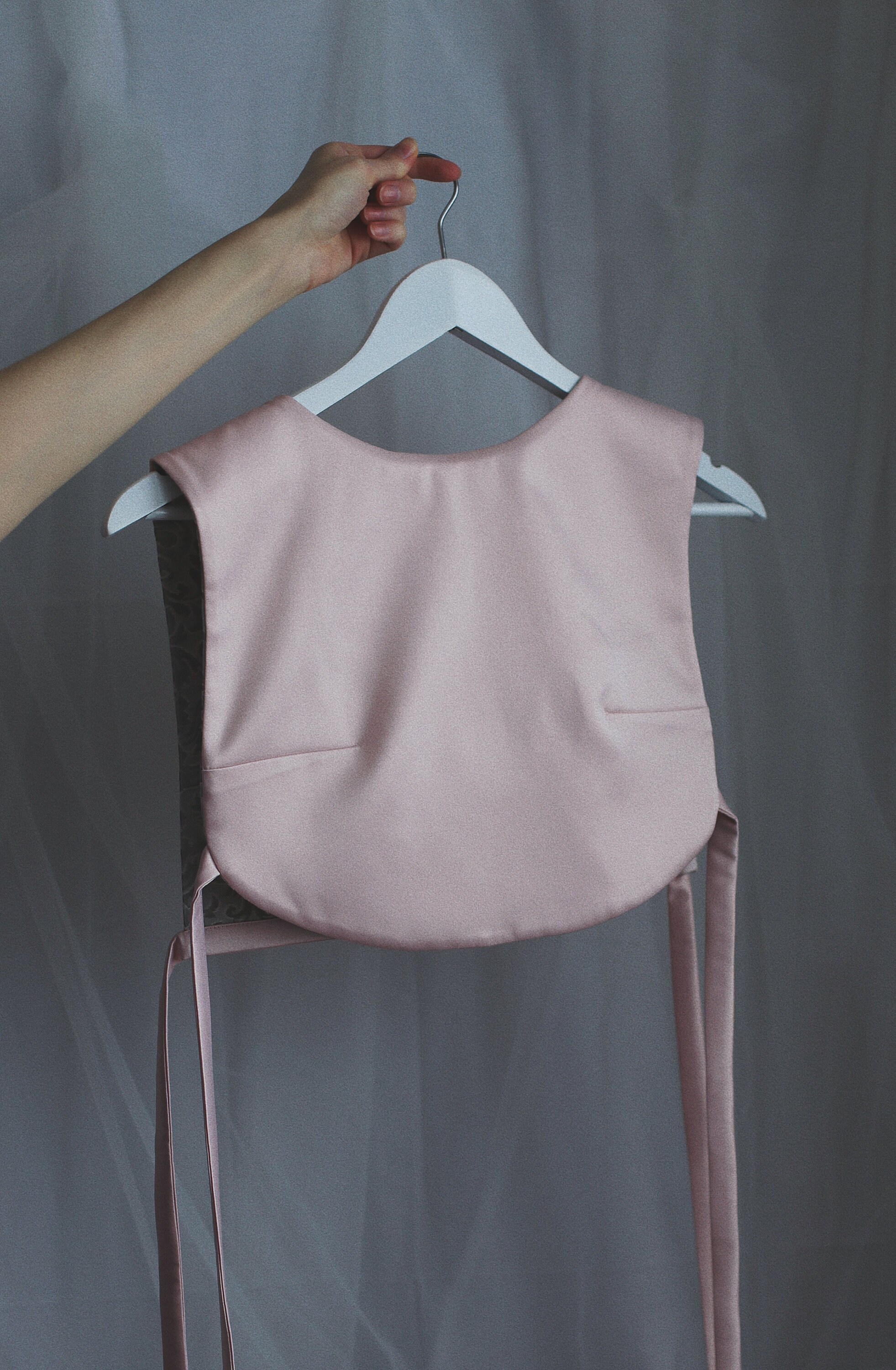 Two Collars Dickey, Two Sides Collar, Grey and Pink, Oversized Collar, Detachable ...