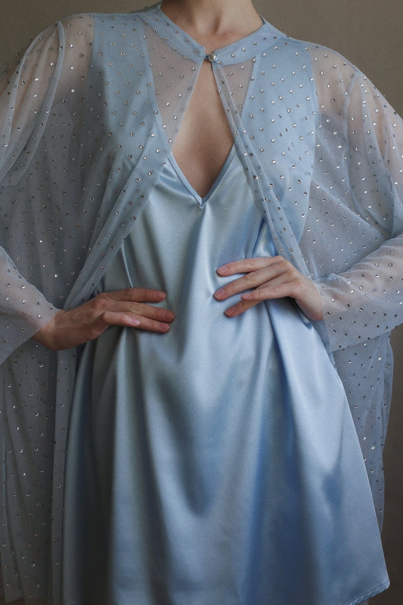 Dress With Rhinestone Cape by Paranoir Etsy