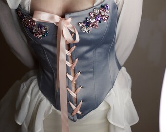 Corset Top | Rhinestone corset | Bridal Lingerie | Wedding Corset | Embellished Bustier