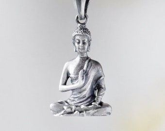 Buddha Anhänger aus Sterlingsilber: Zen Meditation