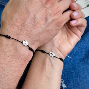 Royal pair bracelets. Sterling silver. Rhodium plated