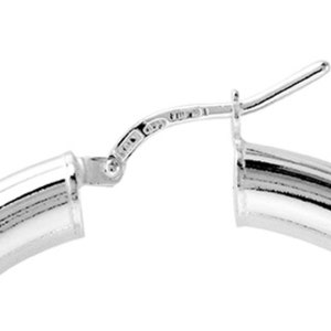 Wide Oversized Hoop Earrings - 925 Italian Sterling Silver - 2” diameter, 6mm Width Tube, Chunk Hoop Earrings image 10