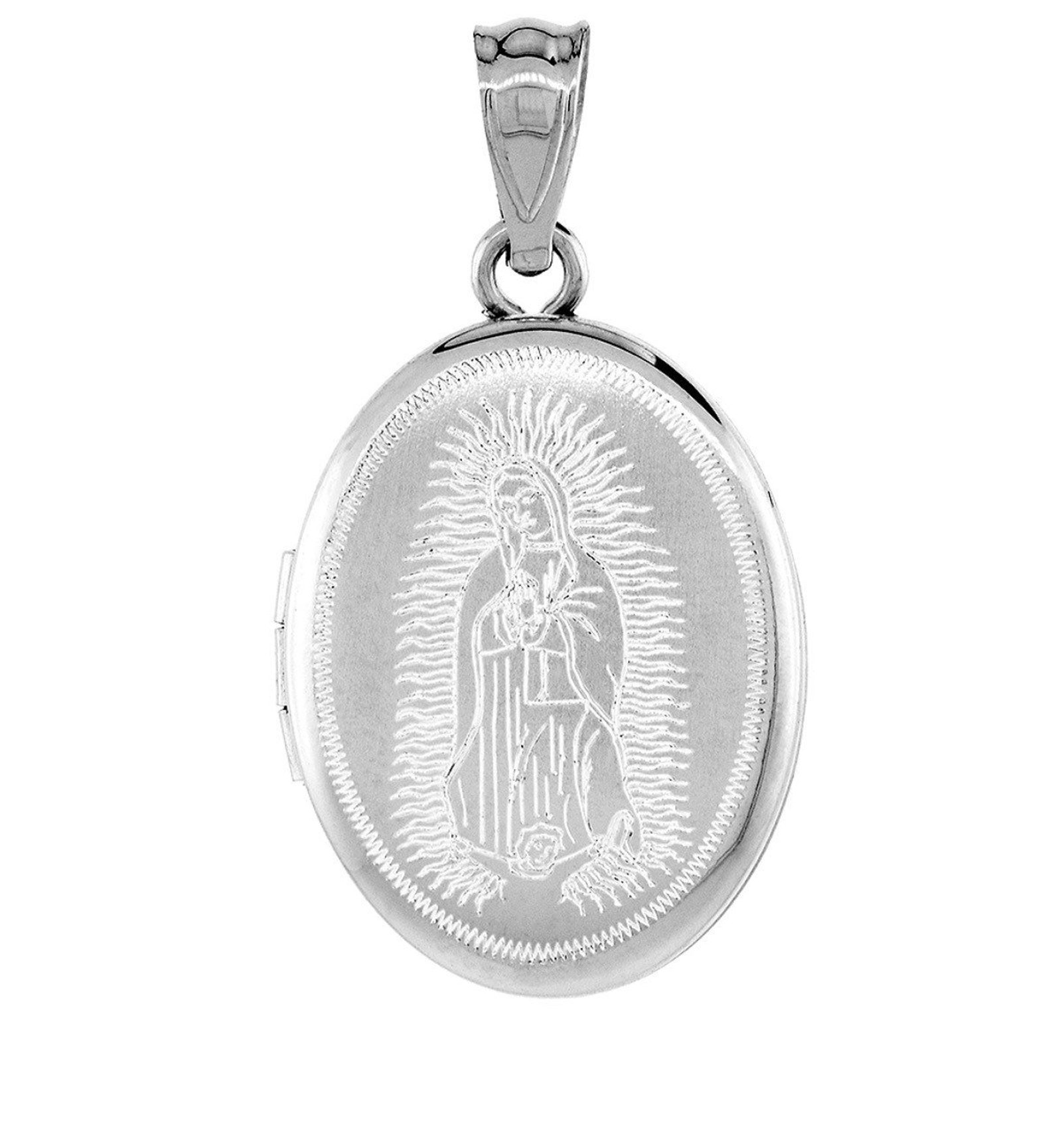 Religious Lockets in Sterling Silver Catholic Gifts Memorial Etsy