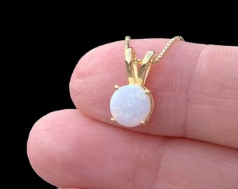 Opal Anhänger Halskette Minimalist Schmuck Geschenk für Geburtstag der besten Freundin Frau Schwester Mutter Tochter