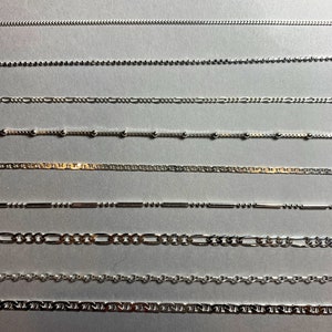 Silver Figaro Anklet, Sterling Ankle Bracelet, Dainty Chain Ankle Bracelet, Rope Anklet, Curb, Bead Ankle, Adjustable Anklet for Woman image 3