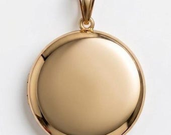 14k Gold Locket Necklace, 2 Photo Keepsake Holder, Birthday Gift for Sister