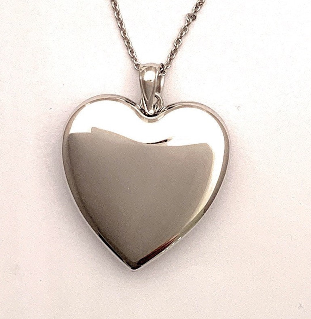 Buy Silver Heart Locket Necklace for Special Present Personalized Gift for  Women Locket Two Photo Holders Sterling Silver Pendant Customizable Online 