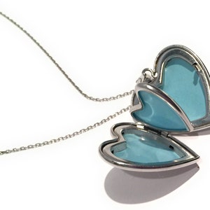 4 Photo Locket Necklace in 925 Sterling Silver - Multi Photo Heart Locket - Four Picture Lockets - Women’s Folding Locket Jewelry Gift