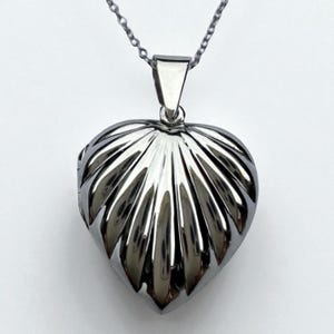 Médaillon • Médaillon de collier coeur • Bijoux photo personnalisés en argent sterling 925 • Cadeau pour elle