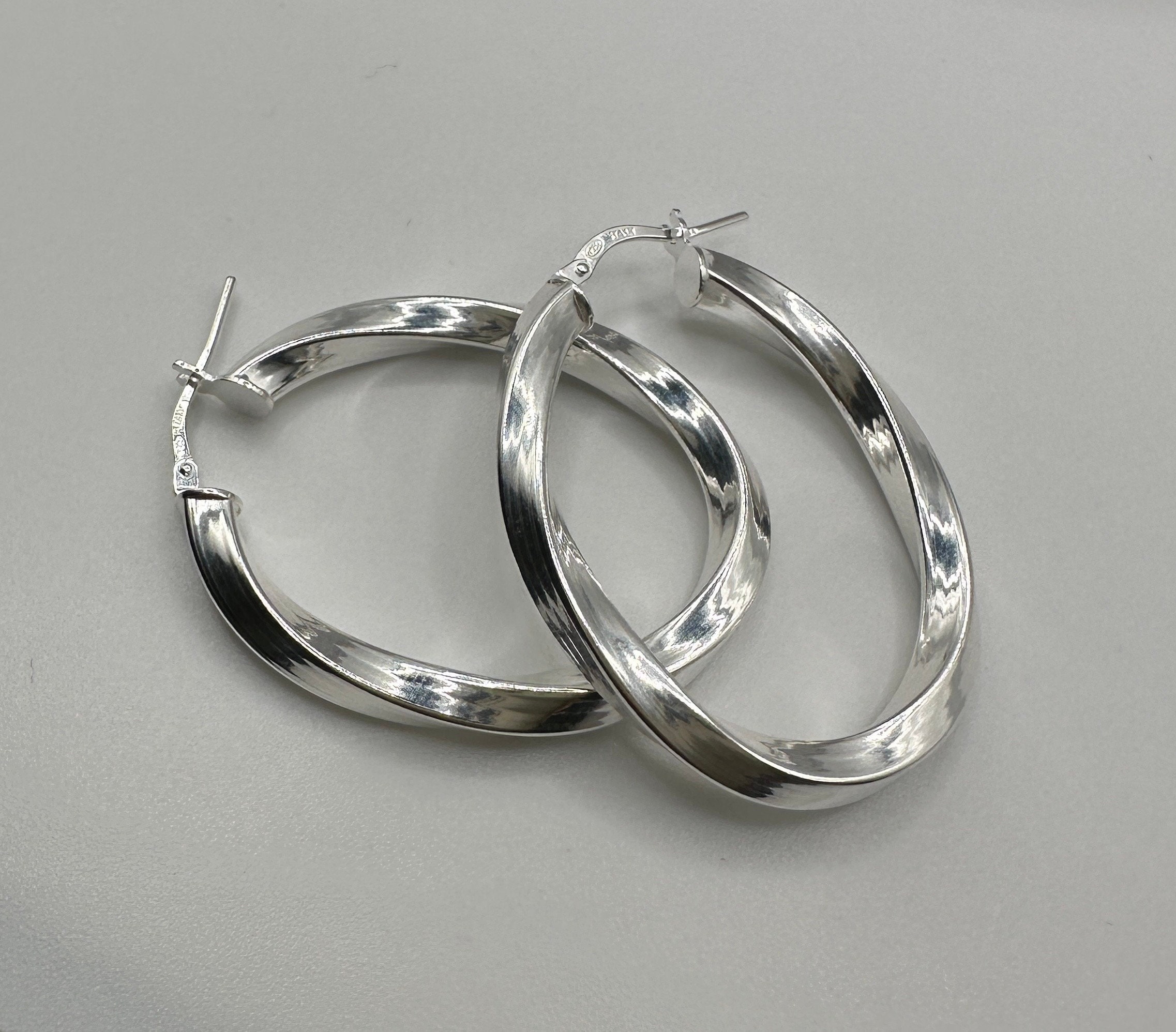 Amazon.com: ZELORES 925 Sterling Silver Twisted Hoop