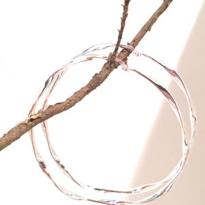 Extra Large Sterling Silver Hoop Earrings, 65mm, 55mm Hoops, Gift for Girlfriend
