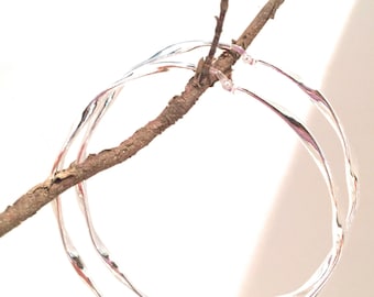 Increíbles aretes de aro en plata de ley, aros extra grandes, regalos para ella