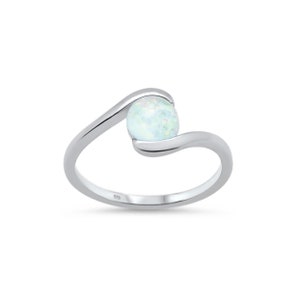 Opal Ring, Dainty Ring, October Birthstone, Opal Jewelry, Stackable Rings, Rings for Women, Gift for Her, Gift for Mom, Gemstone Ring