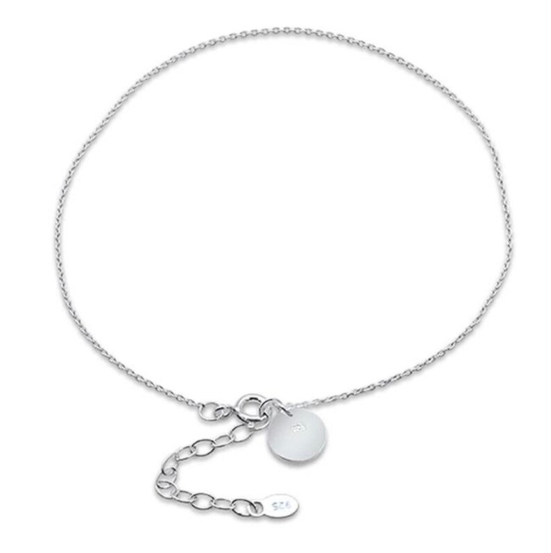 adjustable silver anklet