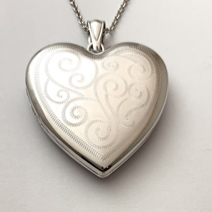 925 Sterling Silber Herz Locket Halskette 4 Bilderrahmen Personalisierte Weihnachtsgeschenk für Frauen Schmuck vorhanden Medaillons für Mama