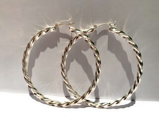 Orecchini A Cerchio Grossi JewelryWe In Argento 925 Con Dettagli Smaltati, Idea Regalo