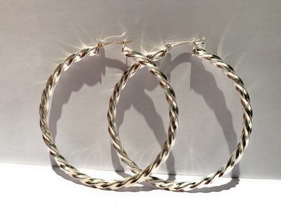 Orecchini A Cerchio Grossi JewelryWe In Argento 925 Con Dettagli Smaltati, Idea Regalo