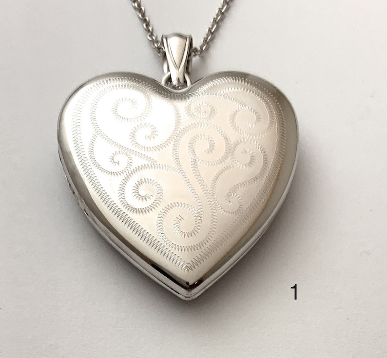 Multi Picture Locket Necklace with Photo, Heart Locket Necklace, Sterling Silver Locket, Multi Photo Locket, Remember a Loved One image 1