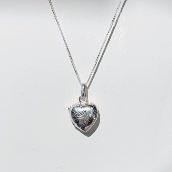 Silver Heart Locket Etsy