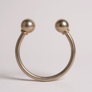 Silver Horseshoe Key Ring - 925 Sterling Silver, Solid (not plated) - 1 3/8” Keyring Chain Keychain for Men