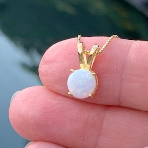 Collar minimalista con piedra natal de ópalo de octubre en oro rosa, regalos de piedras preciosas para mujeres, oro, plata u oro rosa, joyería nupcial