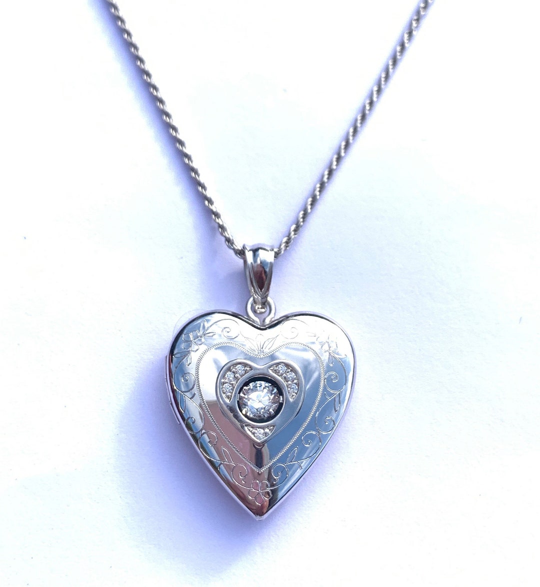 Heart Shaped Locket Necklace, Personalized Gift for Mom, Multiple