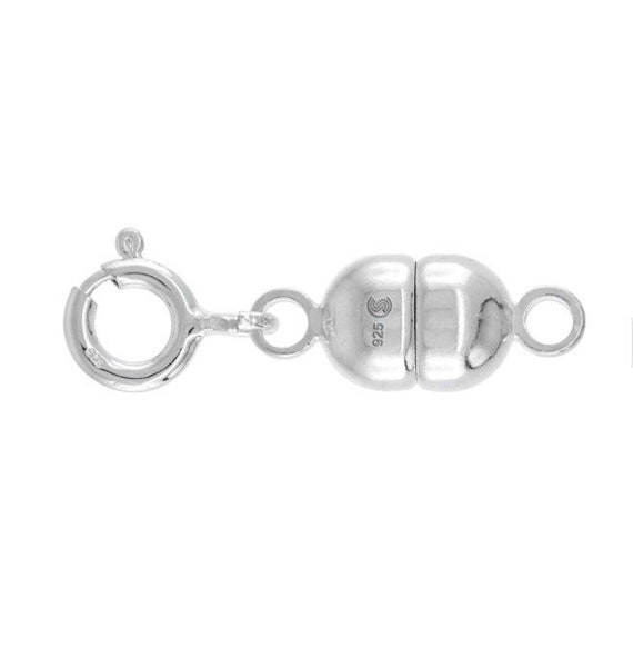 Magnetic Necklace Clasp Sterling Silver, Conversion Clasps With Magnets for  Necklaces and Bracelets, Aid for Arthritis, Small, Medium, Large 