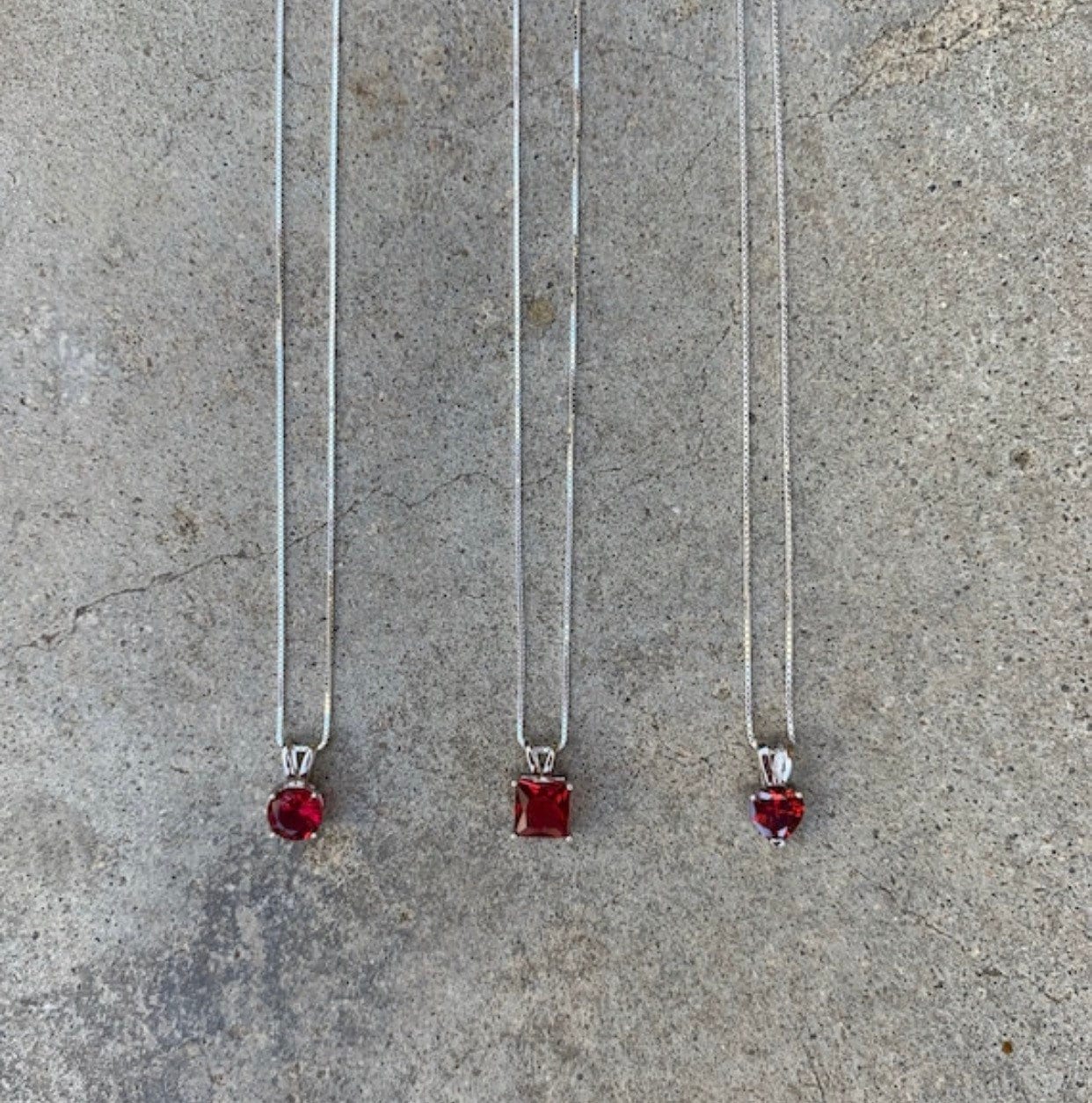 Ruby Necklace Sterling Silver - Etsy