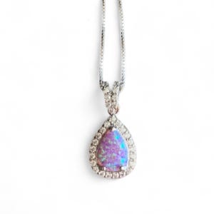 ネックレス・ペンダント Tuly and Pear Dew Silver Pink Necklace(SILVER925) Sterling Silver Pink Pendant Necklace – all925