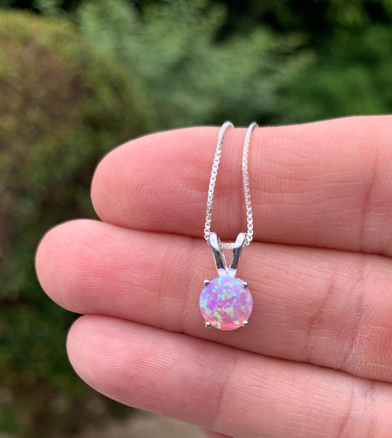 Pink opal pendant deals