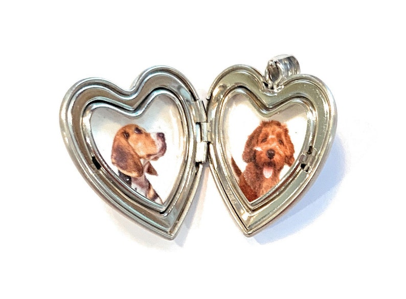 Multi Picture Locket Necklace with Photo, Heart Locket Necklace, Sterling Silver Locket, Multi Photo Locket, Remember a Loved One image 8